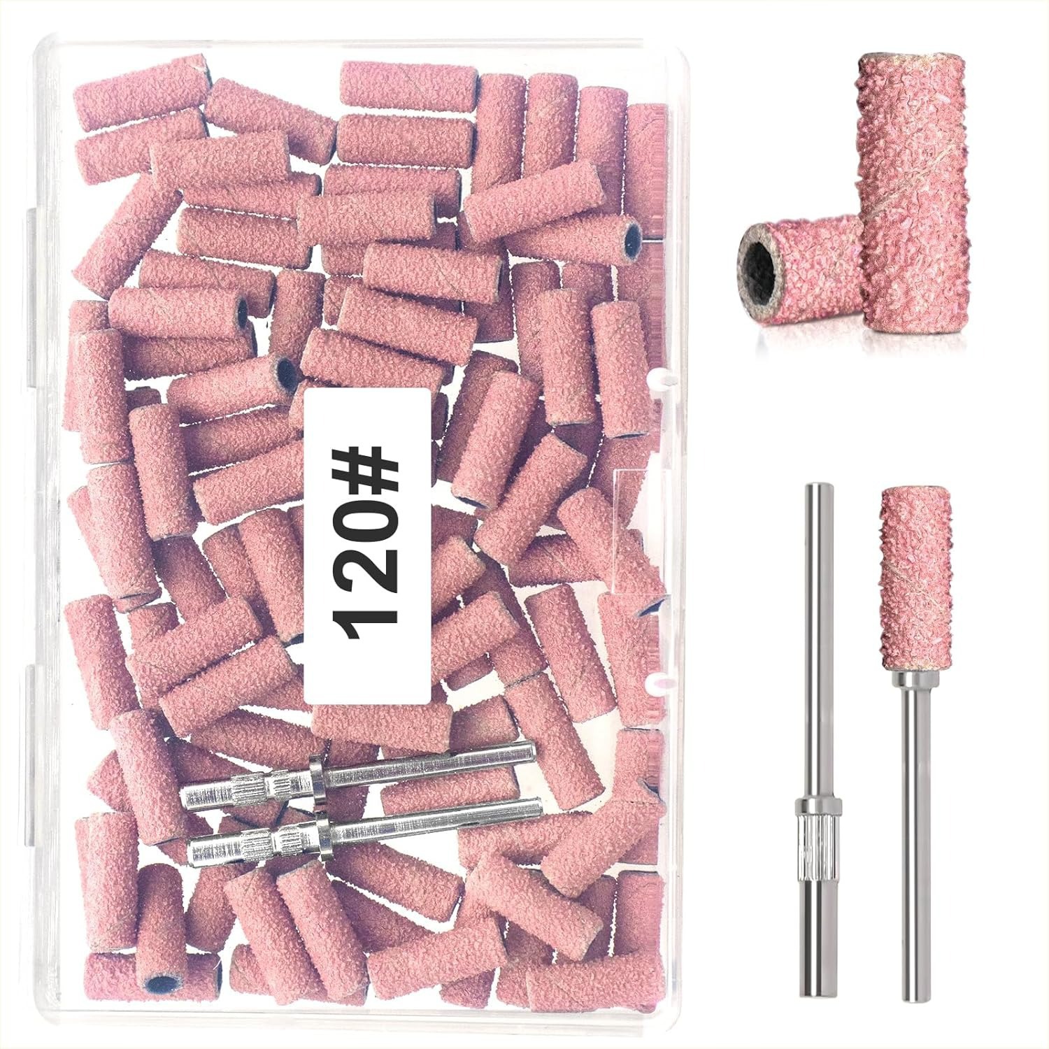 Mini anillo de arena pulido de uñas, eje de acero inoxidable de alta calidad, herramienta especial para tienda de uñas, anillo de arena resistente al desgaste de alta resistencia