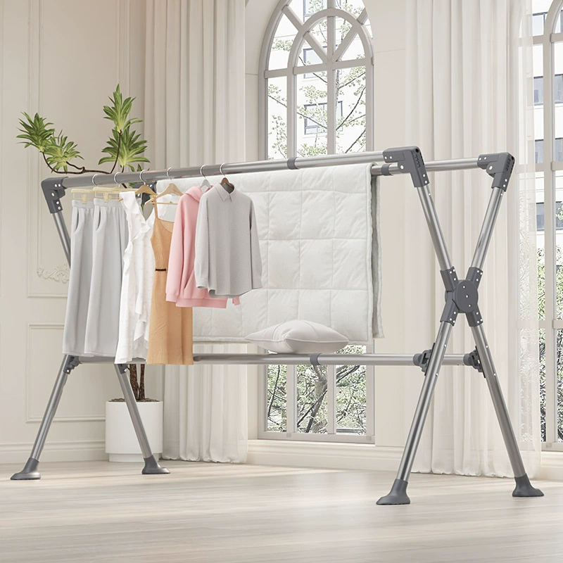 Уличная складная двухполюсная сушилка для одежды, напольная сушилка для одежды из нержавеющей стали, балконная сушилка для одежды, телескопическая сушилка для одежды для спальни, сушилка для одежды