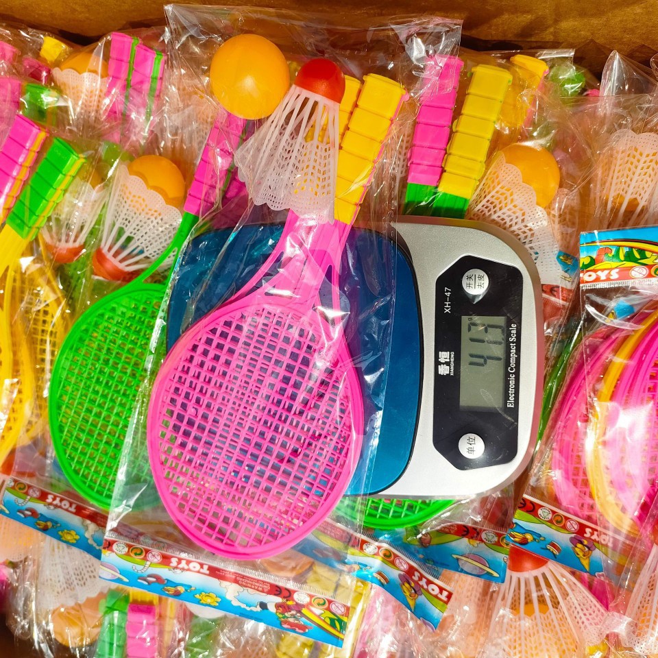 Juego de Raquetas de Bádminton Infantiles de Plástico para Juegos Interiores y al Aire Libre