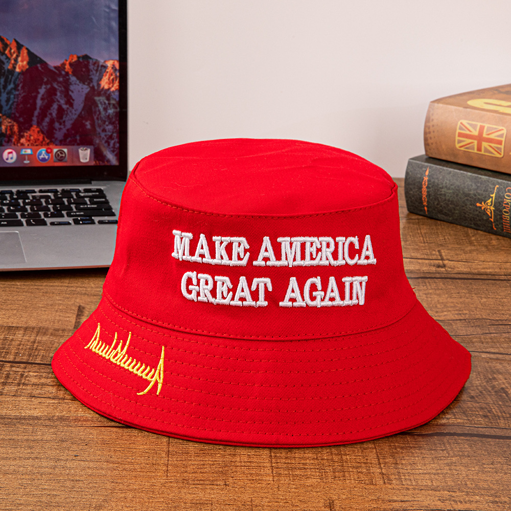 Make America Great AGAIN basin election red fisherman hat 3D thorn_voghion.com