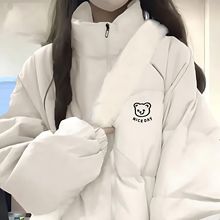 反季棉服女冬季新款加绒加厚棉衣学生洋气保暖棉袄外套