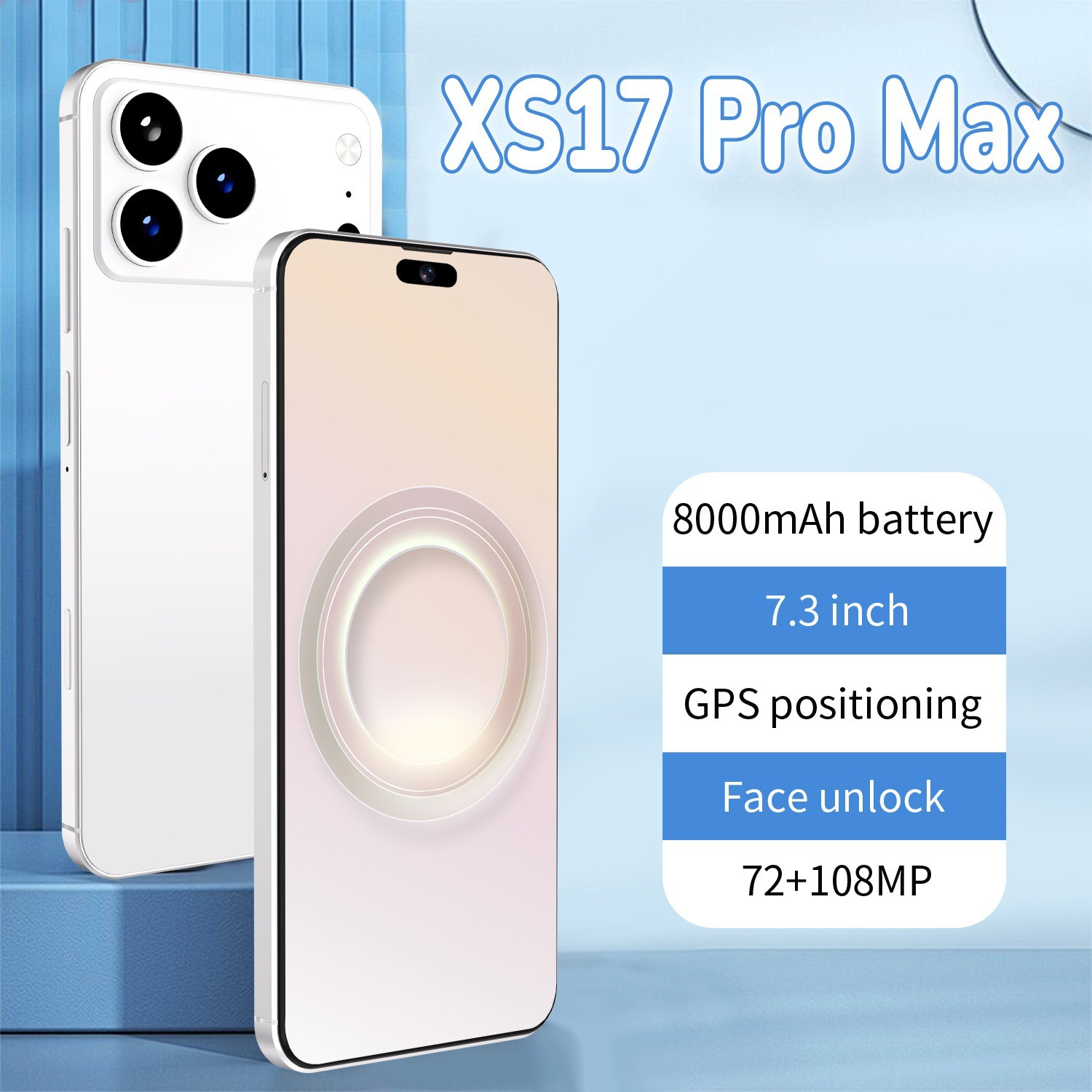 Popular Cross-Border Smartphone Xs17Pro Max True 4g All-In-One Android Phone 64+1t Android 8.1
