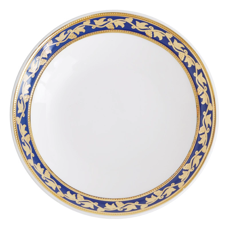 Light luxury vomiting bone bone porcelain 4 -inch soy sauce vinegar plate European -style dipping dish garbage dish seasoning disc small porcelain plate
