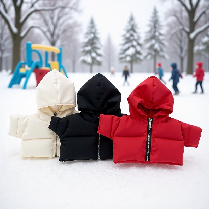 Summer King Chunye 38cm Labubu down Cotton Coat Big Brand Winter Hooded Big Goose Labubu Doll Clothes