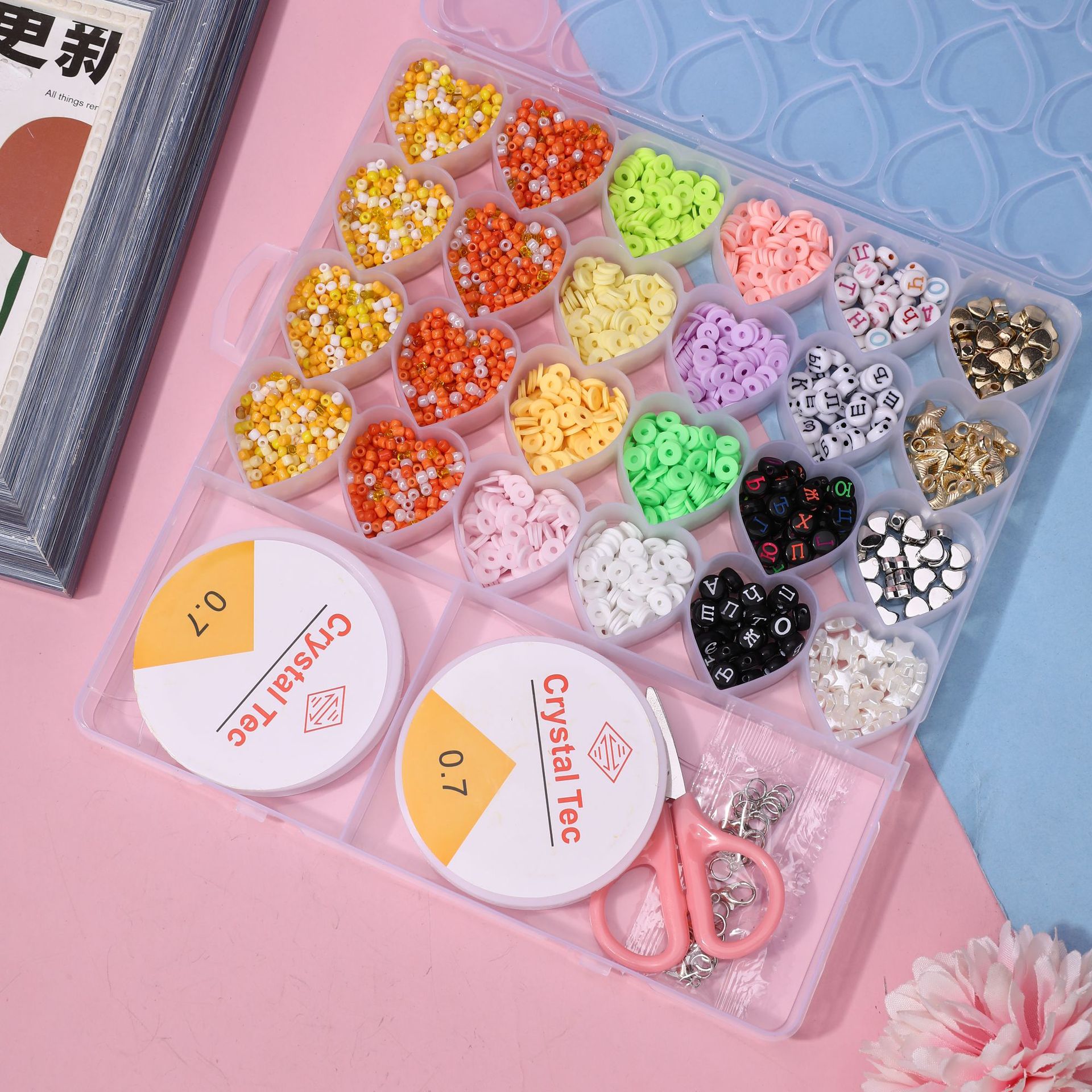 Fabricantes de cuentas de arroz de vidrio DIY en stock nuevas chicas hechas a mano con cuentas de juguetes de puzzle pulseras cuentas al por mayor