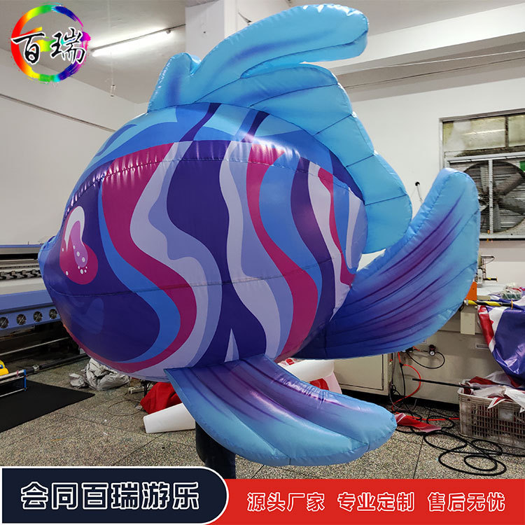 Blue Kissing Fish Inflatable Model 2/ 3m Person Wearable Marine Animal Water Park Theme Attraction Prop Blue Kissing Fish Inflatable Model 2/ 3m Person Wearable Marine Animal Water Park Theme Attraction Prop