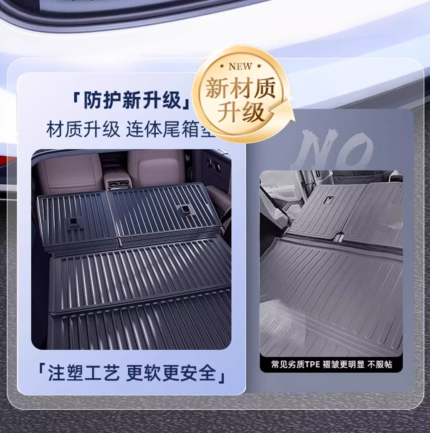 Suitable for the 2025 Ideal I6 Model, Tpe Trunk Mat, Car Accessories, Modified Trunk Mat, Decorative Foot Mat