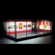 1/64品牌汽车展厅模型 停车场模型 合金车模收纳盒 拼装款
