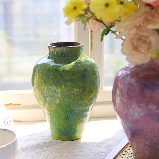 Jingdezhen ceramic vase handmade creative vase hydroponic flower arrangement living room desktop decoration ornaments a generation of hair