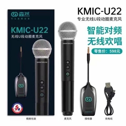 Senran U22 Wireless Microphone U Segment with Receiver FM Stage Sound Card for Live KTV