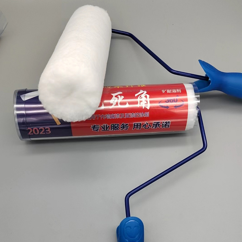 9 pulgadas cepillo de rodillo de algodón elástico alto cepillo de pintura de pintura de pared cepillo de material de decoración de construcción de rodillo de rodillo de 9 pulgadas