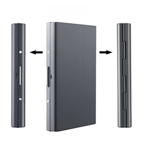 Stainless steel card holder bank card credit card case metal card holder accordion card holder business card holder anti-theft card reader bag