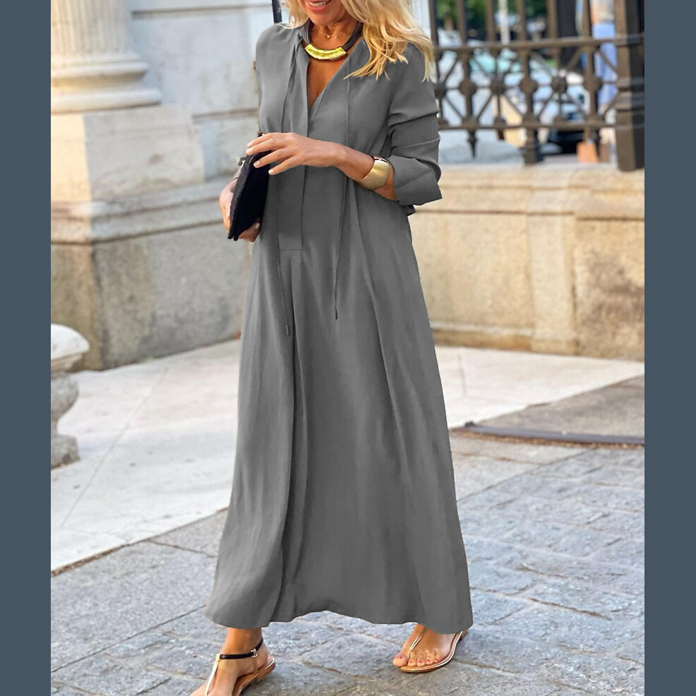 summer solid color long-sleeve