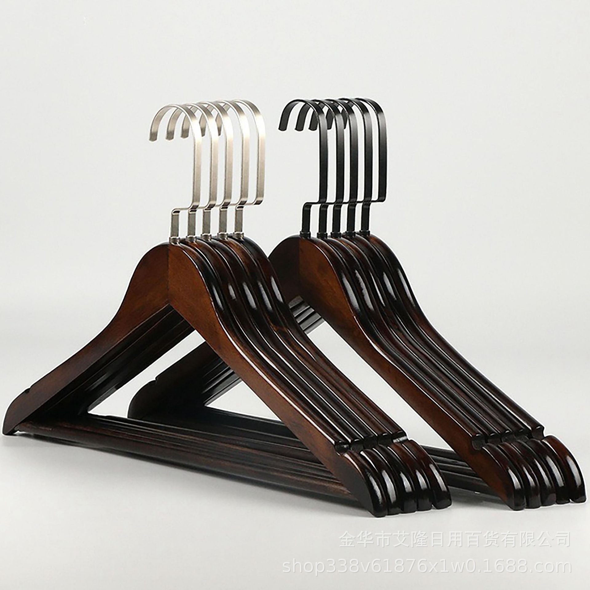 Percha de madera maciza percha de madera percha de ropa antideslizante sin huellas de almacenamiento de ropa de soporte de armario de dormitorio percha de secado gruesa