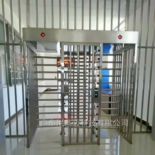 双门不锈钢十字旋转闸监狱栏杆全高转闸机人脸识别防尾随转闸门禁