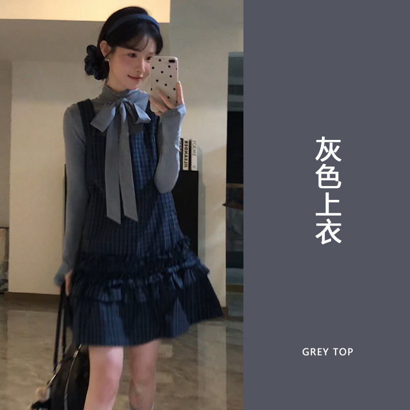 早秋穿搭一整套2025韩系富家千金赫本风御姐减龄绝美连衣裙子套装|undefined