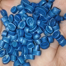 厂家自产中空小蓝桶造粒HDPE中空料吹膜吹塑无杂味低压聚乙颗粒