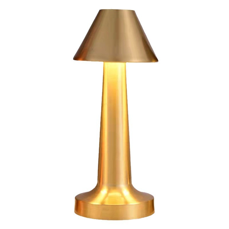 Creatividad transfronteriza nórdica moderna lámpara de escritorio barra de dormitorio toque lámpara de noche de peso de hierro forjado luz de atmósfera USB