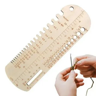 Amazon Sock Ruler Knitting Crochet Calcetines Medidor de aguja Herramientas de tejido Madera