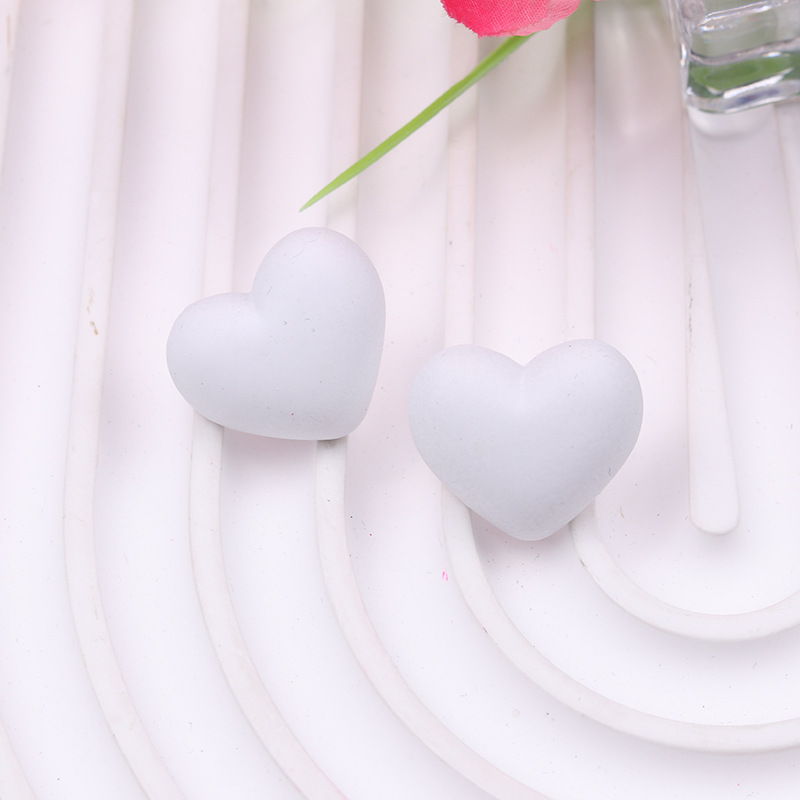 6g Weight 304 Stainless Steel Ear Needle Material Ear Studs Classification 1 Pair Quantity Casual Occasion Acrylic Material Heart Shape Pattern Women's Gender 1 Pair Heart Shape Arylic Ear Studs 1