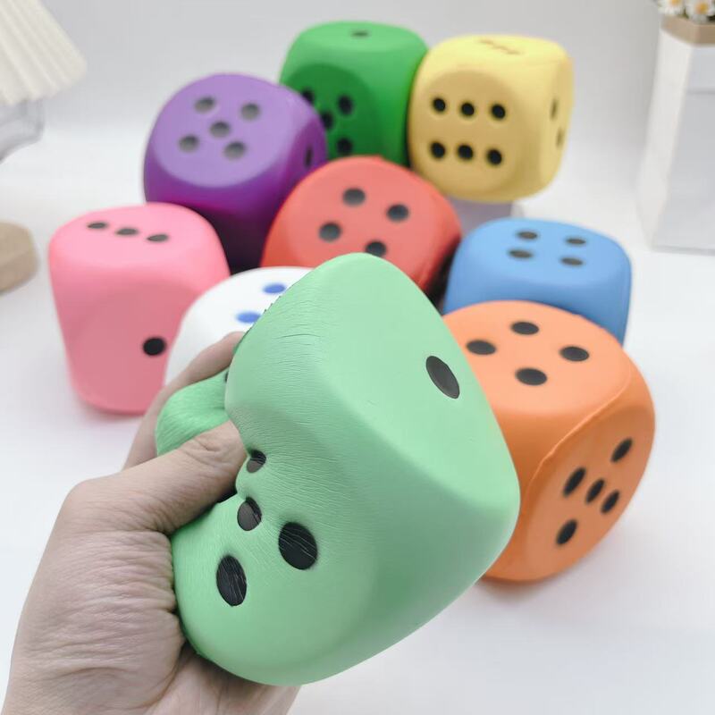 Rounded Color Points Dice Pu Large Soft Color Entertainment Game Board Game Teaching Aware Toys Large Sieve Pinch