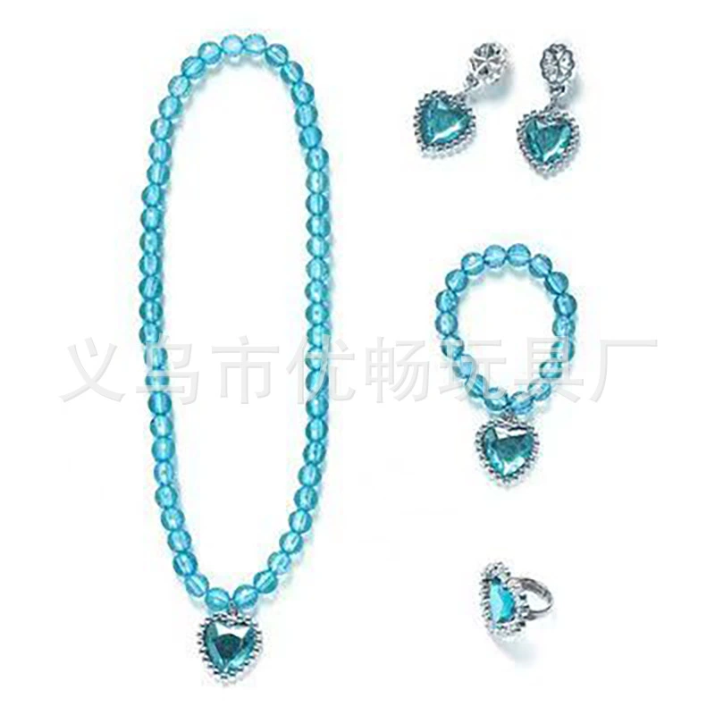 Children's necklace and bracelet, chain, magic wand, decorations, jewelry, small princess costume, accessory, “Frozen”