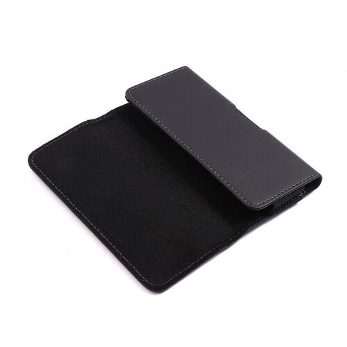 Large Screen Phone Case with Belt Loop, Waist Bag for Men and Elderly, Durable Leather Suit, Cross-Style Pouch, Suitable for Construction Sites