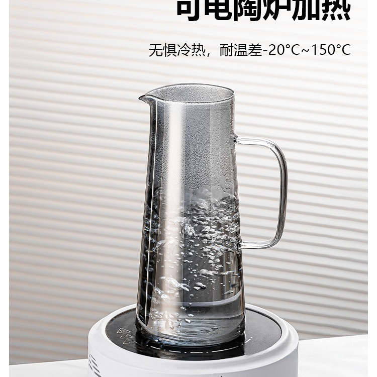 冷水壶玻璃水壶家用耐高温大容量凉水壶水杯套装耐热冷泡茶壶扎壶|undefined