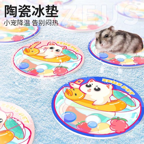 ZEUS Hamster Ceramic Ice Pad Golden Bear Summer Cooling and Cooling Heat Dissipation Board Summer Mat Chinchilla Pet Supplies