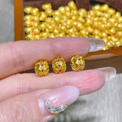 Seiko Sand Gold Inlaid Diamond Passepartout Accessories Handmade DIY Bracelet Necklace Spacer Beads Fashion Accessories (Zərgərlik ara hissələri)
