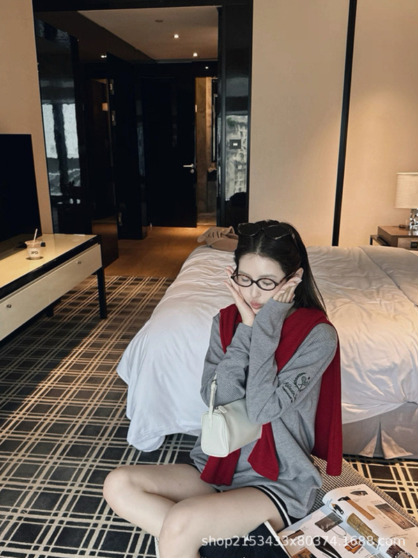 2025新款lulu华夫格长袖打底衫显瘦百搭圆领上衣女|undefined