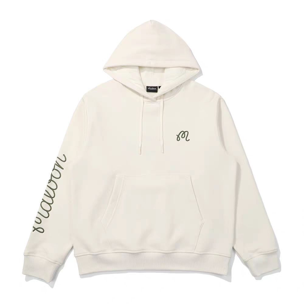 Spring and Autumn Korean Golf Wear Men's Golf Logo Brushed Warm Hooded Pullover