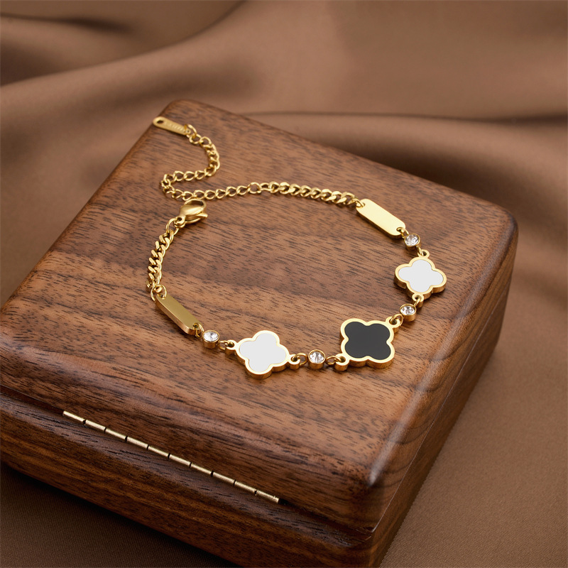 Joyas transfronterizas europeas y americanas Pulsera de acero de titanio de todo fósforo Versión coreana del temperamento bohemio Pulsera de acero de titanio que no se desvanece Joyería femenina