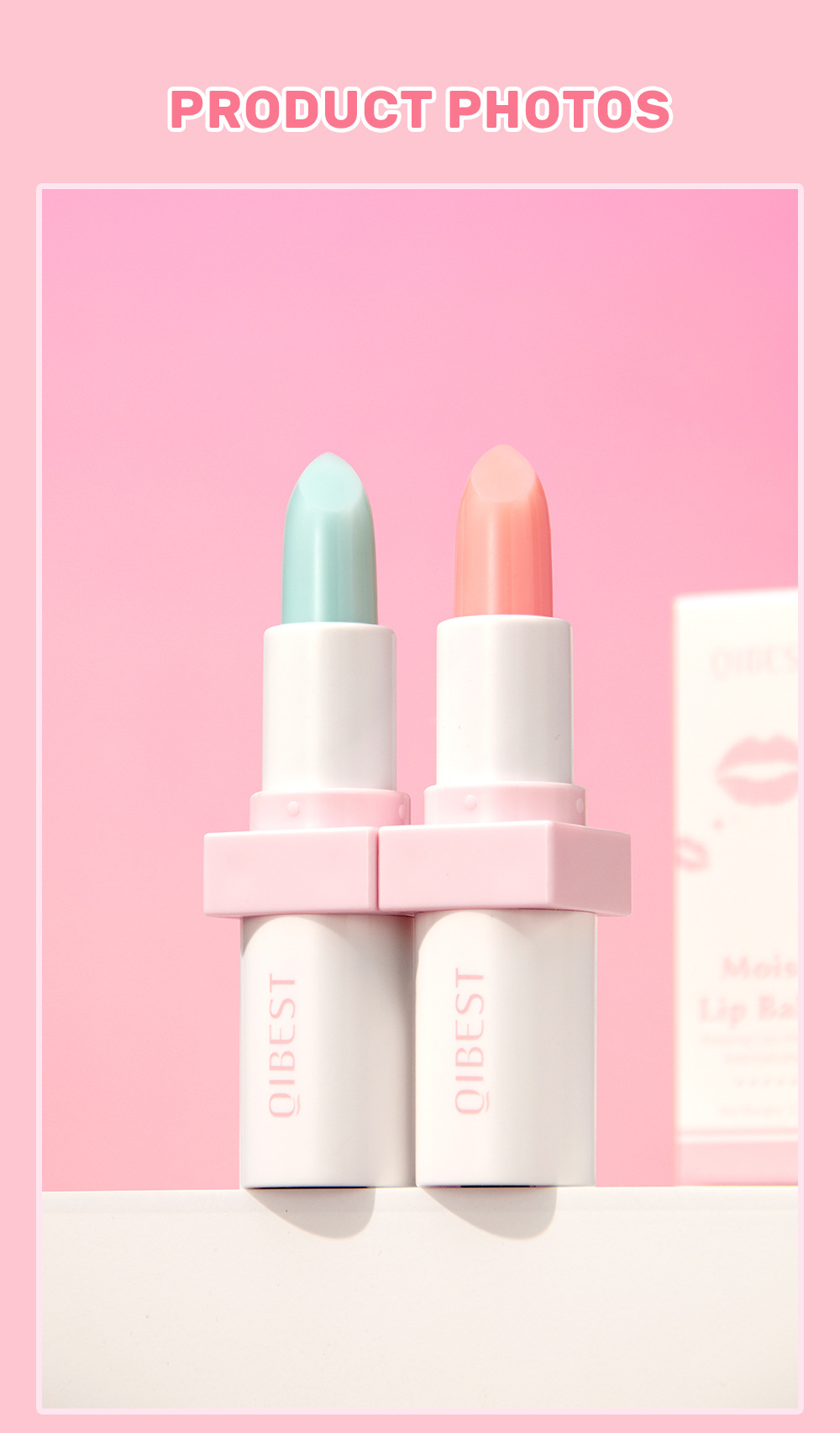 QIBEST Warming Moisturizing Lip Balm, Double Moisturizing Lip Balm, anti-cracking, reducing lip lines, firm and moisturizing without greasiness undefined