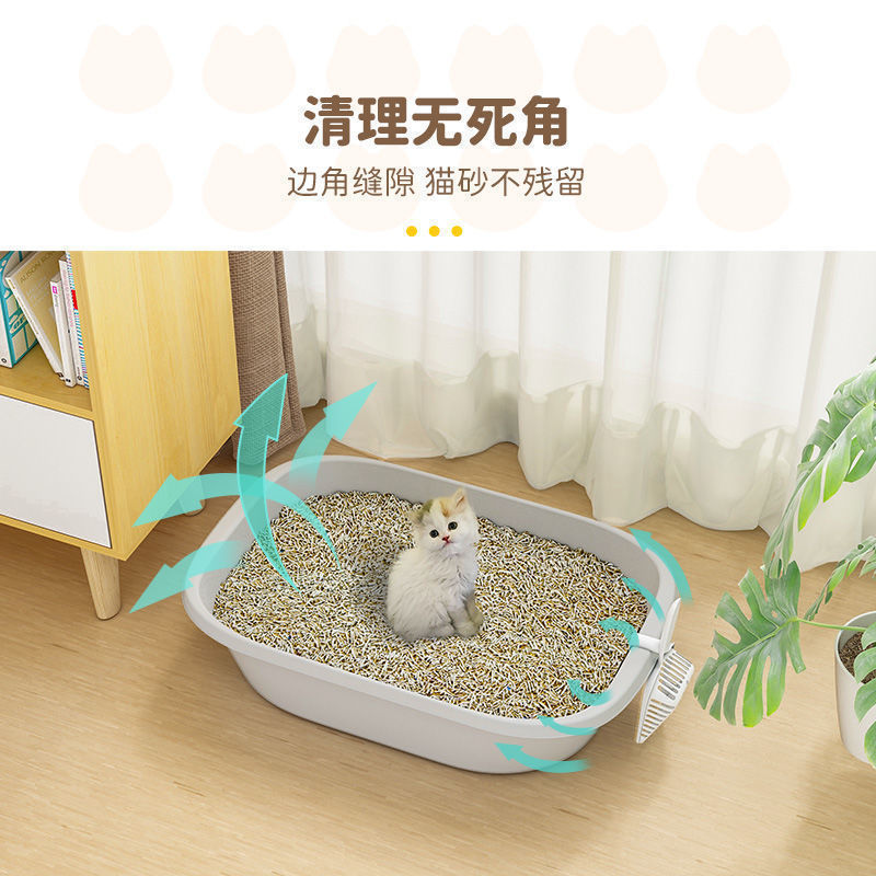 猫砂盆全封闭隔臭超大号走廊式防外溅抽屉式猫咪专用厕所隔臭屎盆|undefined