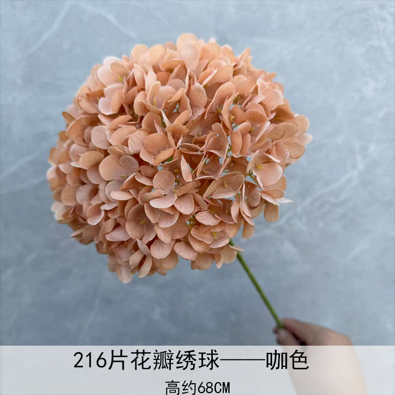 Nuevo en 2025, Decoración de Flores de Hortensia Individual en Forma de Piruleta, Recomendado para Decoración de Salones de Boda, Hoteles y Hogares, Diseño de Arreglos Florales, Decoración Suave