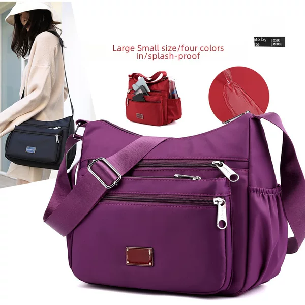 Fashionable Shoulder Bag for Women, Simple Nylon Cloth Women's Bag, Large Capacity Crossbody Bag, Accessible Luxury and High-End Middle-Aged Mommy Bag