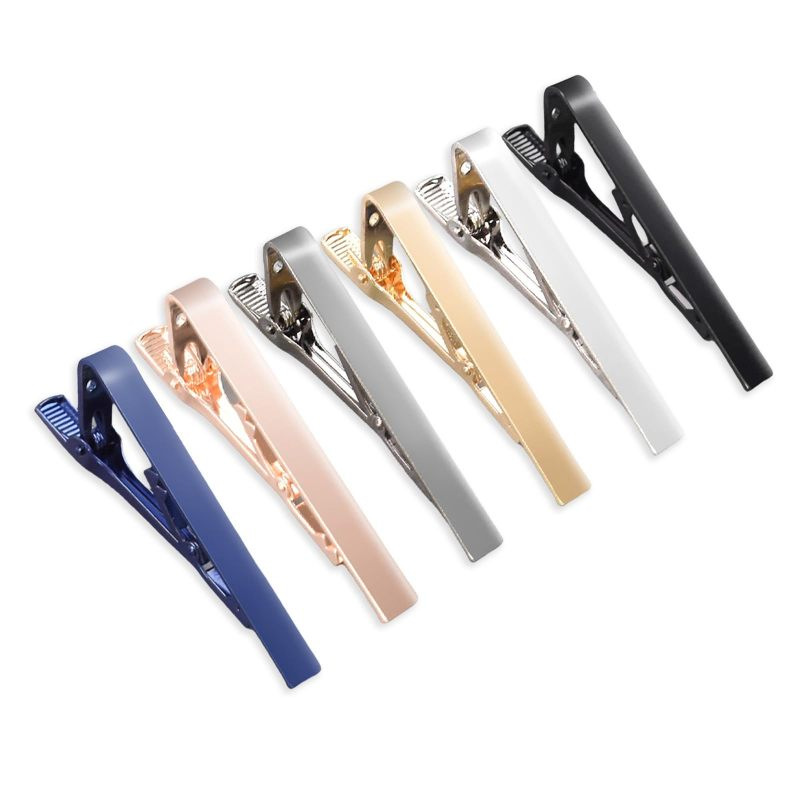Clip de Corbata Temu Transfronterizo, Clip de Corbata de Acero Inoxidable de Lujo Ligero para Hombre, Patrón Diagonal, Superficie Lisa, Clip de Corbata de Alta Gama.