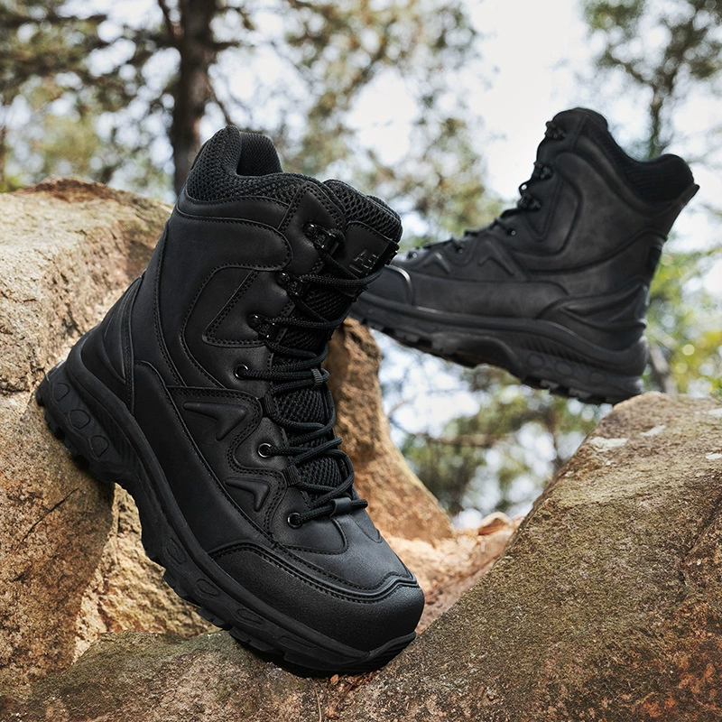 Tactical polyurethane hiking boots, wear‑resistant, plus sizes 39–47