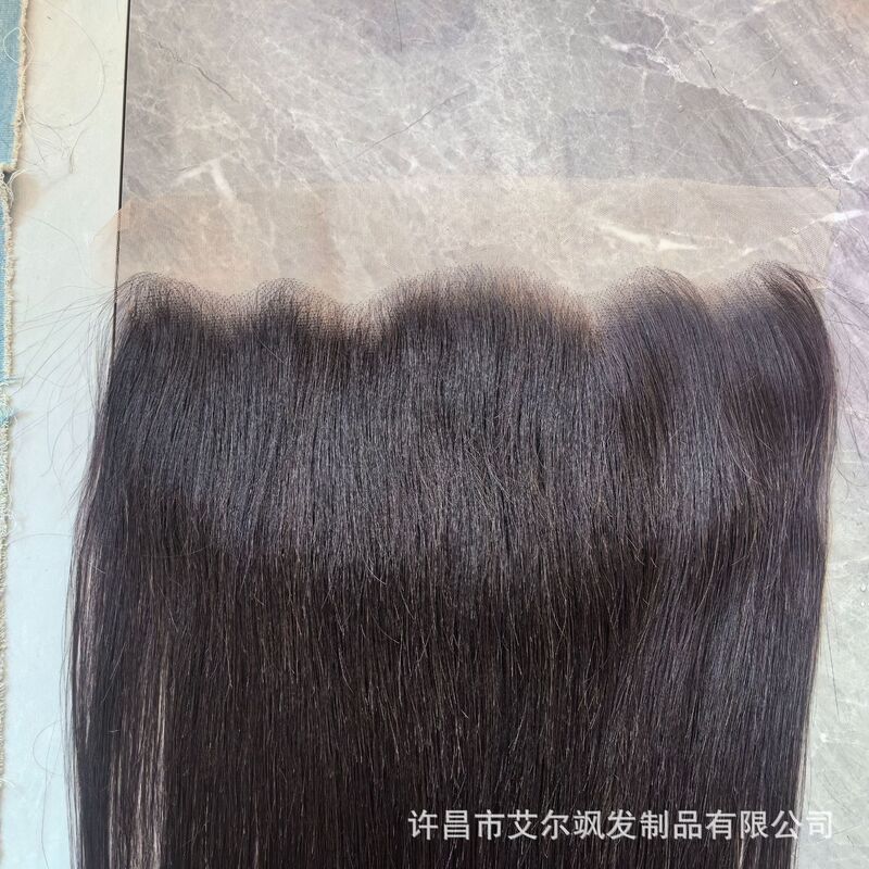 Wholesale real hair straight hair 13x 4 lace hair block front accessories straight 13x6lace frontal