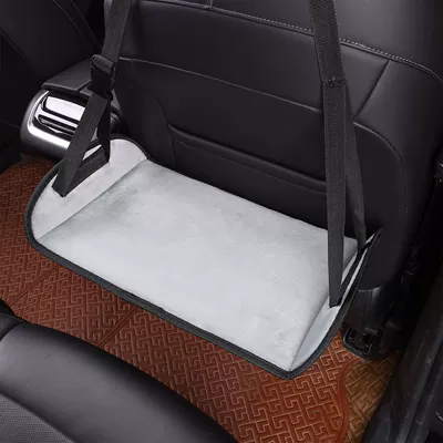 Car Long-Distance Travel Leg Rest: Universal Foot Pad - chenille-gray-plastic-hollow-board-environmentally-friendly-and-durable