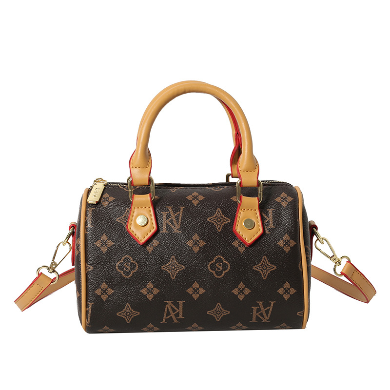 2025 New Women's Boston Bag Pillow Bag Classic Monogram Simple Fashion Versatile Handbag Crossbody Shoulder Bag - Thumbnail 5