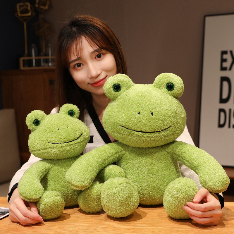 Cute And Cute Little Frog Doll Plush Toy Clothed Frog Doll Children Sleep Comfort Pillow Rag Doll