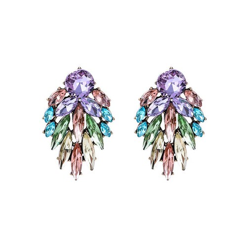 New European and American Cross-border Multi-layer Crystal Lightweight Luxury Earrings for Women, Simple and Elegant Ear Drops, Amazon eBay Best Seller