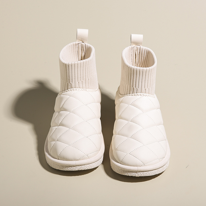 2023 New Snow Boots Women's Winter Thick Sole Plush Warm Cotton Shoes Elastic Short Sleeve Socks Boots_voghion.com