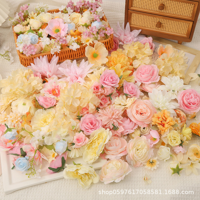 Artificial Flower 50-Piece Set, Artificial Flower Hairpin, DIY Handmade Flower Wreath, Fan, Hanfu Accessories, Wedding Decoration Artificial Flower 50-Piece Set, Artificial Flower Hairpin, DIY Handmade Flower Wreath, Fan, Hanfu Accessories, Wedding Decoration