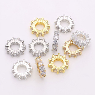 �Ȧ����΢��ʯ�|Ƭ18K����ɫ�Ʒdiy���������׺έh��