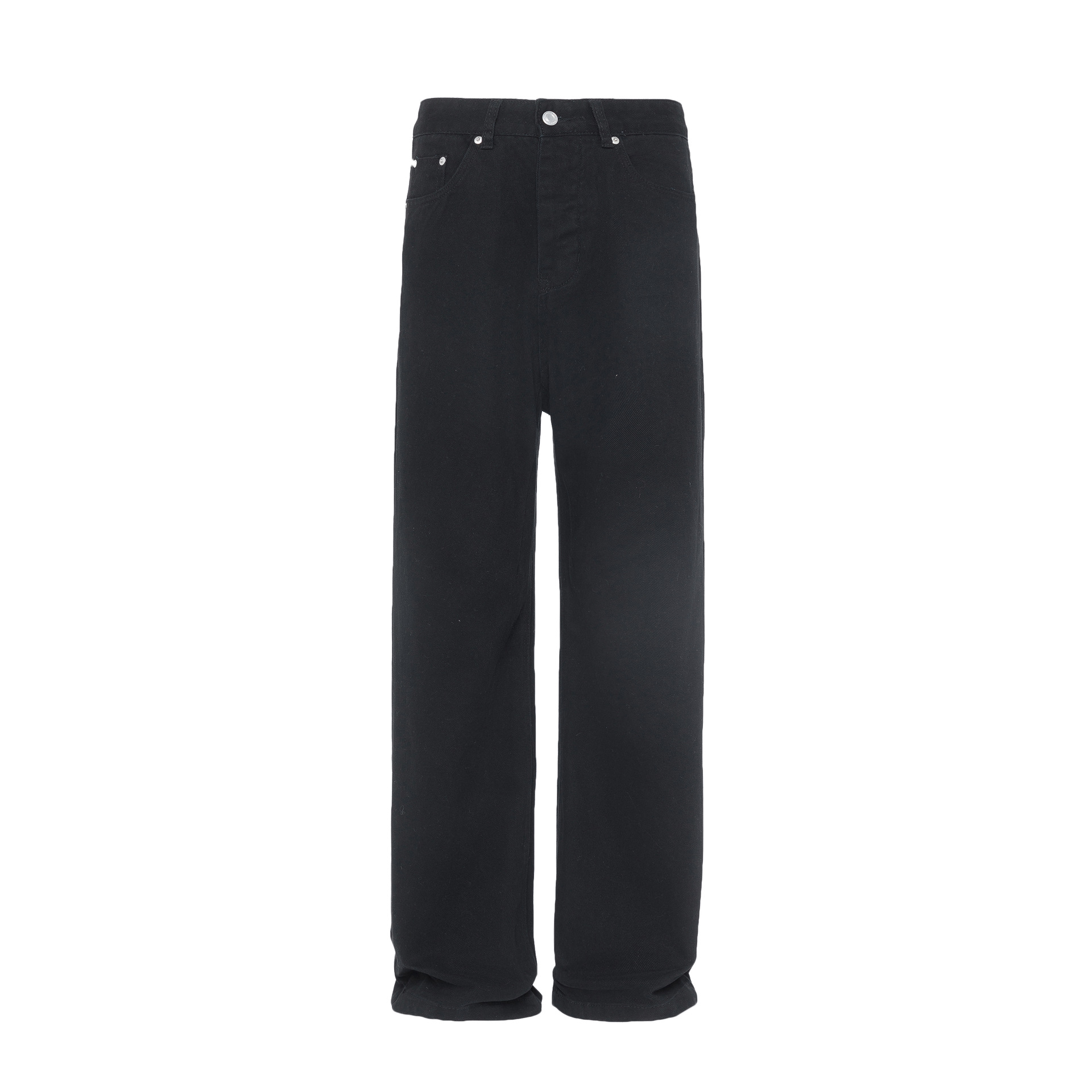 WHOOWAP American washed apenado gris verde trapear jeans rectos de la vendimia marca moda botón par Pantalones