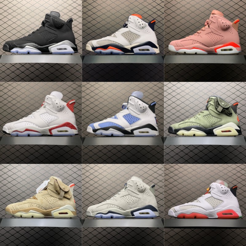 Cross-Border Wholesale Putian Aj6 Joe 6 High Version Men's and Women's Mid-Top Air Cushion Cushioning Non-Slip Wear-Resistant Basketball Sneakers