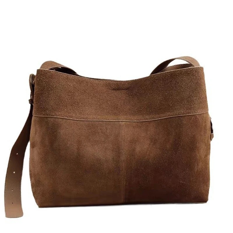 Brown capacious bucket